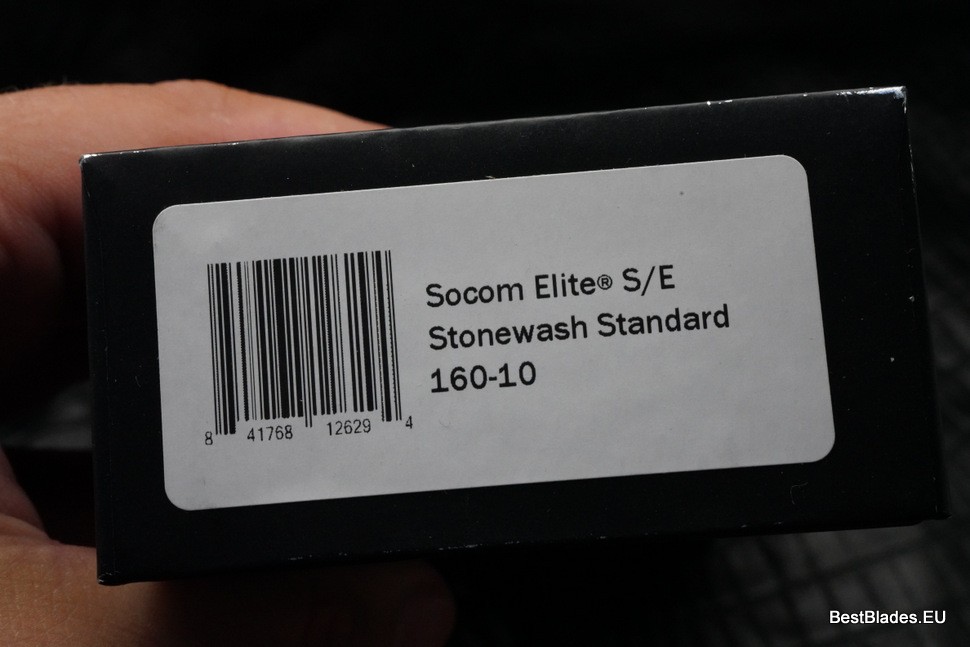 Microtech Socom Elite Single Edge Stonewash Standard Manual & Black 160-10