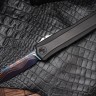 Microtech Marfione Select Cypher II Black w/ Tritium Inlaid Button & S/E Blued Baker Forge Copper-Mai 1241-16MS1