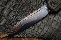 Microtech Marfione Select Cypher II Black w/ Tritium Inlaid Button &amp; S/E Blued Baker Forge Copper-Mai 1241-16MS1