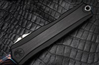 Microtech Marfione Select Cypher II Black w/ Tritium Inlaid Button &amp; S/E Blued Baker Forge Copper-Mai 1241-16MS1