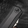 Microtech Marfione Select Cypher II Black w/ Tritium Inlaid Button & S/E Blued Baker Forge Copper-Mai 1241-16MS1
