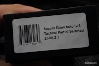 Microtech Socom Elite S/E Black Tactical Partial Serrated 160A-2T
