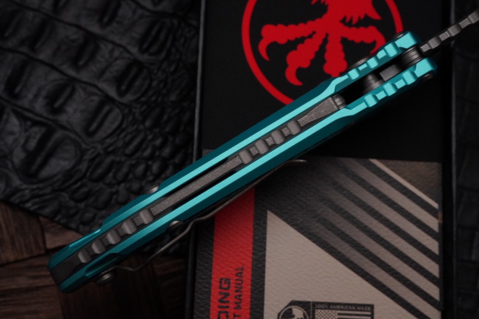 Microtech Knives LUDT Gen III Apocalyptic Tanto w/ Turquoise Handle 1136-10APTQ