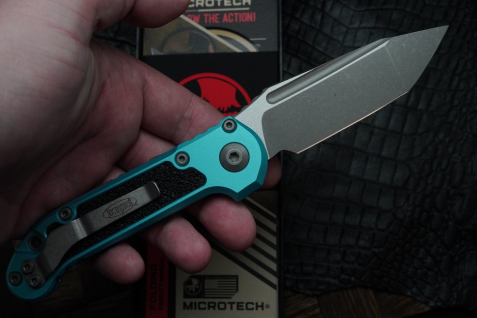 Microtech Knives LUDT Gen III Apocalyptic Tanto w/ Turquoise Handle 1136-10APTQ