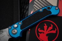 Microtech Knives LUDT Gen III Stonewash Tanto w/ Blue Handle 1136-10BL