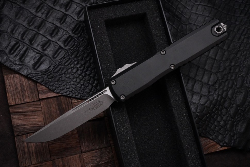 Microtech Ultratech ZBP S/E Apocalyptic M390MK w/ Black Handle 1121-10AP