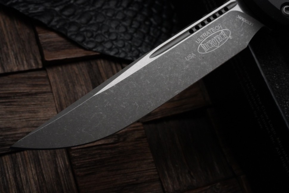 Microtech Ultratech ZBP S/E Apocalyptic M390MK w/ Black Handle 1121-10AP