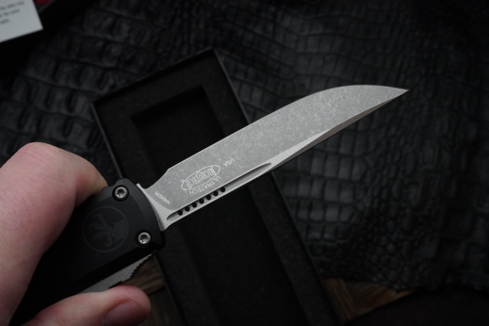 Microtech Ultratech ZBP S/E Apocalyptic M390MK w/ Black Handle 1121-10AP