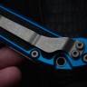 Microtech Knives LUDT Gen III Apocalyptic Tanto w/ Blue Handle 1136-10APBL