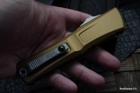 Microtech Knives Combat Troodon Gen III Apocalyptic Double Edge w/ Tan Handle 1142-10APTA