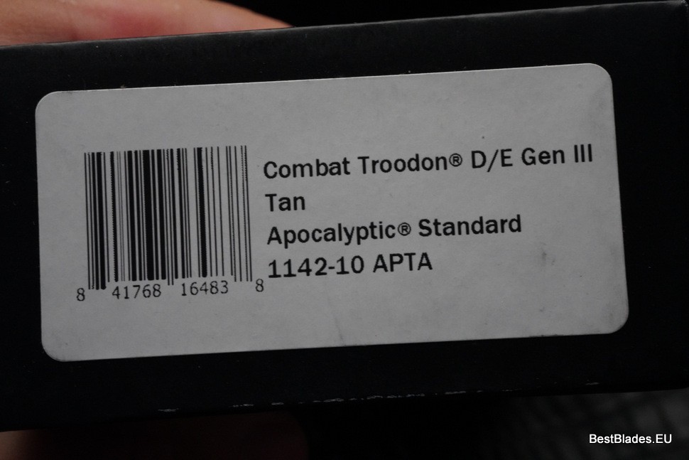 Microtech Knives Combat Troodon Gen III Apocalyptic Double Edge w/ Tan Handle 1142-10APTA