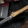 Microtech Knives Combat Troodon Gen III Apocalyptic Double Edge w/ Tan Handle 1142-10APTA