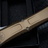 Microtech Knives Combat Troodon Gen III Apocalyptic Double Edge w/ Tan Handle 1142-10APTA