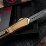 Microtech Knives Combat Troodon Gen III Apocalyptic Double Edge w/ Tan Handle 1142-10APTA