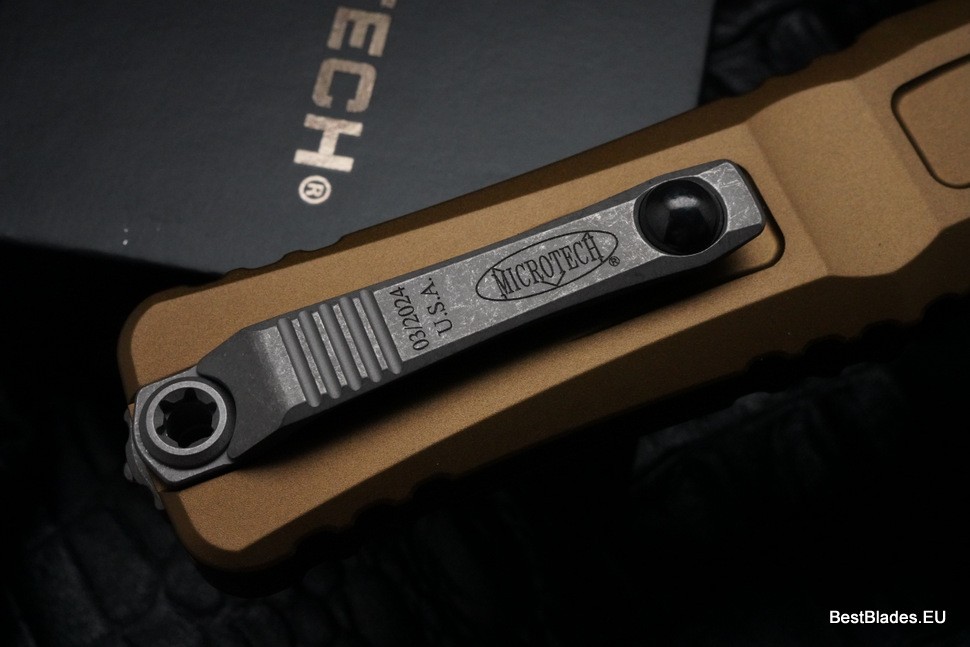 Microtech Knives Combat Troodon Gen III Apocalyptic Double Edge w/ Tan Handle 1142-10APTA