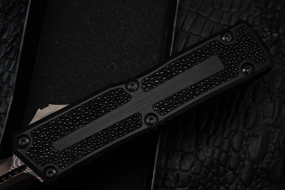 Microtech - Marfione Select Scarab 2 Gen 3 Baker Forge D/E w/ Stingray Inlaid Handle 1280-16MS1