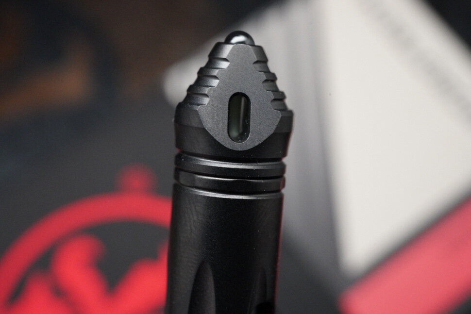 Microtech Kyroh Mini DLC Titanium Pen with Tritium Cap Insert