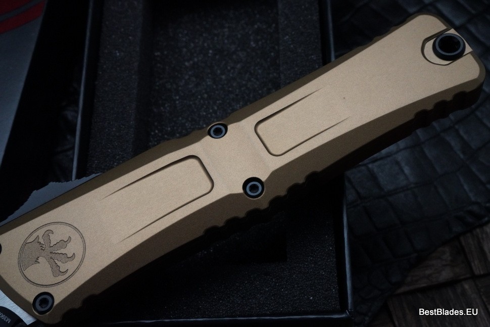 Microtech Knives Combat Troodon Gen III Black Double Edge w/ Tan Handle 1142-1TA