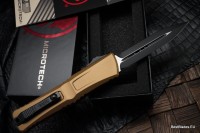 Microtech Knives Combat Troodon Gen III Black Double Edge w/ Tan Handle 1142-1TA