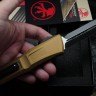 Microtech Knives Combat Troodon Gen III Black Double Edge w/ Tan Handle 1142-1TA