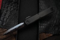 Microtech Marfione Select Ultratech ZBP D/E Blue Baker Forge IceStorm w/ Hefted Black Handle &amp; Blue Accents 1122-16MS2