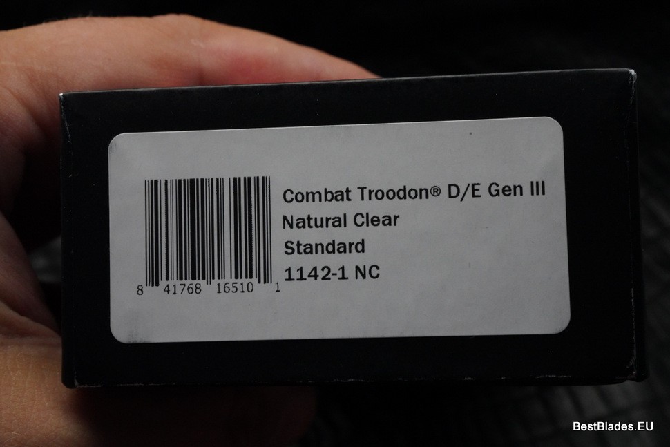 Microtech Knives Combat Troodon Gen III Natural Clear w/ Black Double Edge 1142-1NC