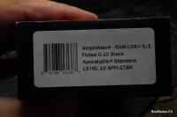 Microtech Amphibian RAM LOK Black Fluted G-10 &amp; Apocalyptic M390MK 137RL-10APFLGTBK