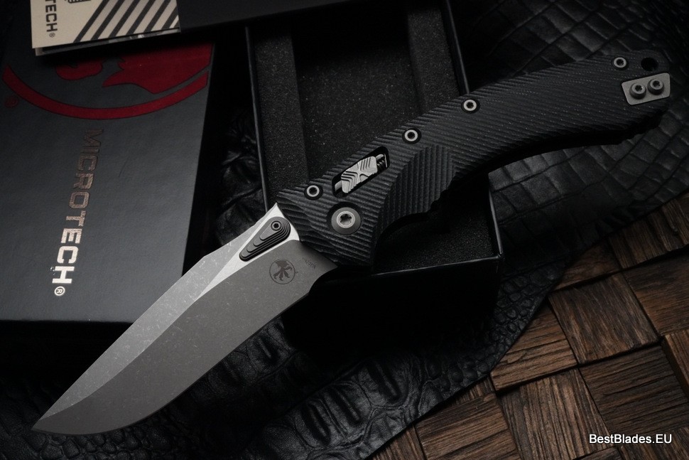 Microtech Amphibian RAM LOK Black Fluted G-10 & Apocalyptic M390MK 137RL-10APFLGTBK