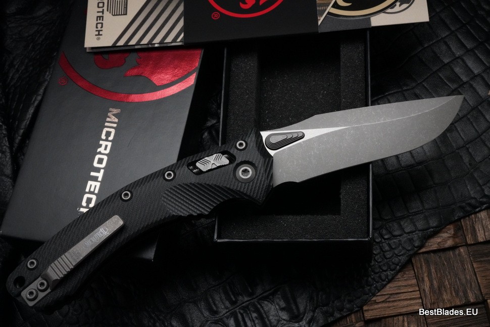 Microtech Amphibian RAM LOK Black Fluted G-10 & Apocalyptic M390MK 137RL-10APFLGTBK