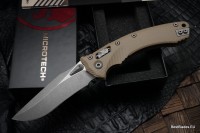 Microtech Amphibian RAM LOK Tan Fluted G-10 &amp; Apocalyptic M390MK 137RL-10APFLGTTA