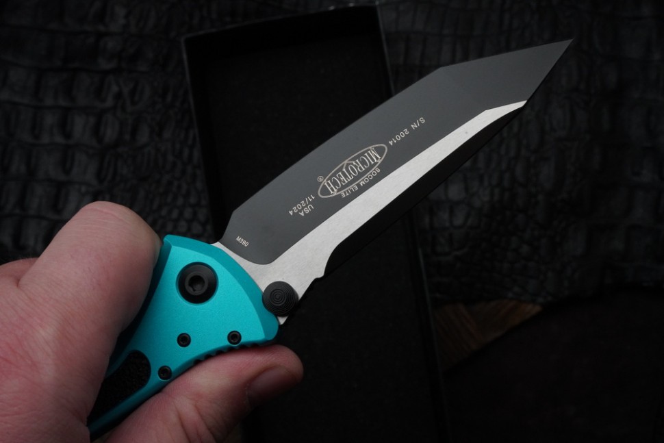 Microtech Socom Elite Tanto Edge Manual Turquoise Standard 161-1TQ