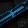 Microtech Scarab 2 Gen 3 Blue Handles w/ S/E Spine Fluted Apocalyptic M390MK 1278-10APBL