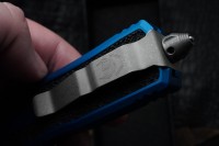 Microtech Scarab 2 Gen 3 Blue Handles w/ S/E Spine Fluted Apocalyptic M390MK 1278-10APBL