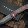 Uldanov R1 custom knife (Rex121 Laminated, Ti, Carbonfiber, Timascus)