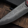 Uldanov R1 custom knife (Rex121 Laminated, Ti, Carbonfiber, Timascus)