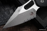 Microtech Knives Manual Stitch RAM LOK Fluted Black G-10 &amp; Partial Serrated M390MK Apocalyptic Standard 169RL-11APFLGTBK