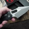 Microtech Knives Manual Stitch RAM LOK Fluted Black G-10 & Partial Serrated M390MK Apocalyptic Standard 169RL-11APFLGTBK