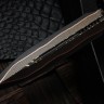Microtech Marfione Select Ultratech ZBP D/E Baker Forge TigerMai w/ Hefted Black Handle & DLC Accents 1122-16MS1