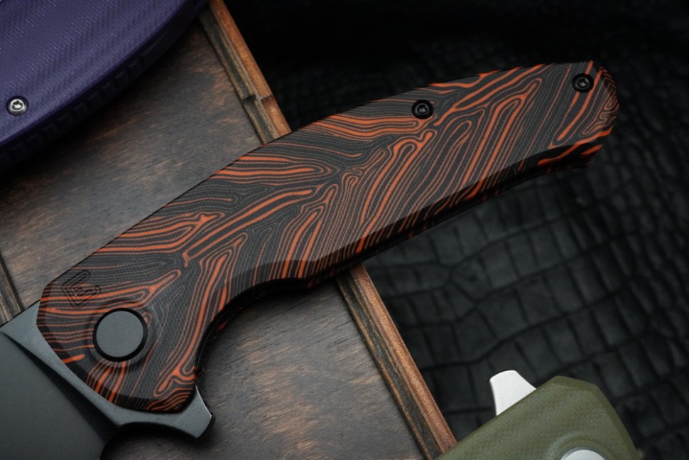 CKF Echo Natriks ORANGE-BLACK (S35VN, G10, Pozdnyakov Design)