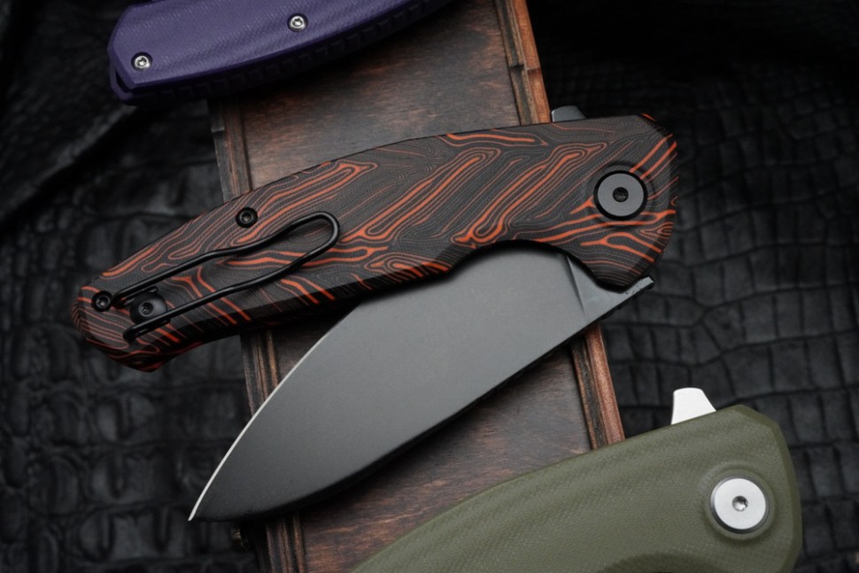 CKF Echo Natriks ORANGE-BLACK (S35VN, G10, Pozdnyakov Design)