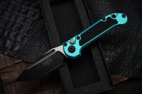 Microtech Knives LUDT Gen III Black Tanto w/ Turquoise Handle 1136-1TQ