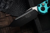 Microtech Knives LUDT Gen III Black Tanto w/ Turquoise Handle 1136-1TQ