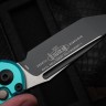 Microtech Knives LUDT Gen III Black Tanto w/ Turquoise Handle 1136-1TQ